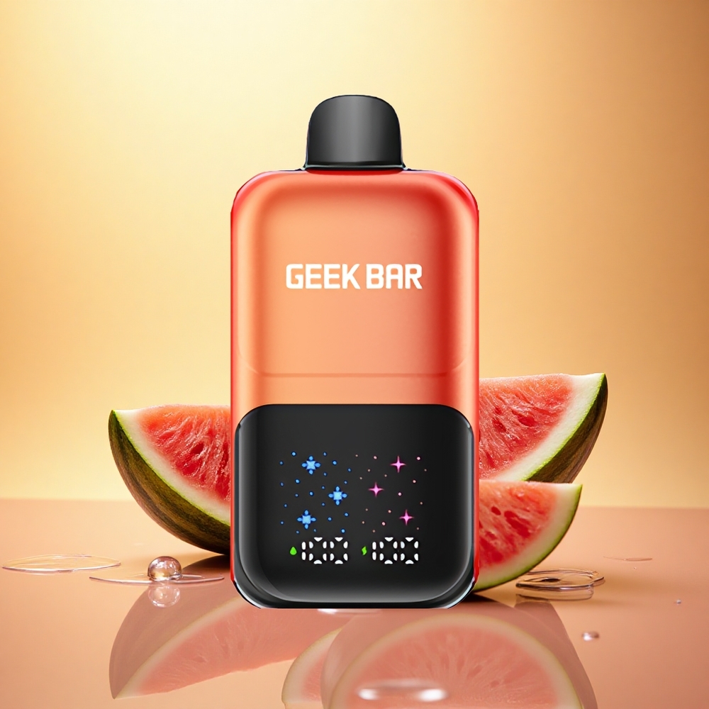 GEEK BAR 2GO 20ml 50000 Puffs Watermelon Bubble Gum Ice Dual Tank Adjustable Coolness 5% Nicotine Disposable Vape Pen