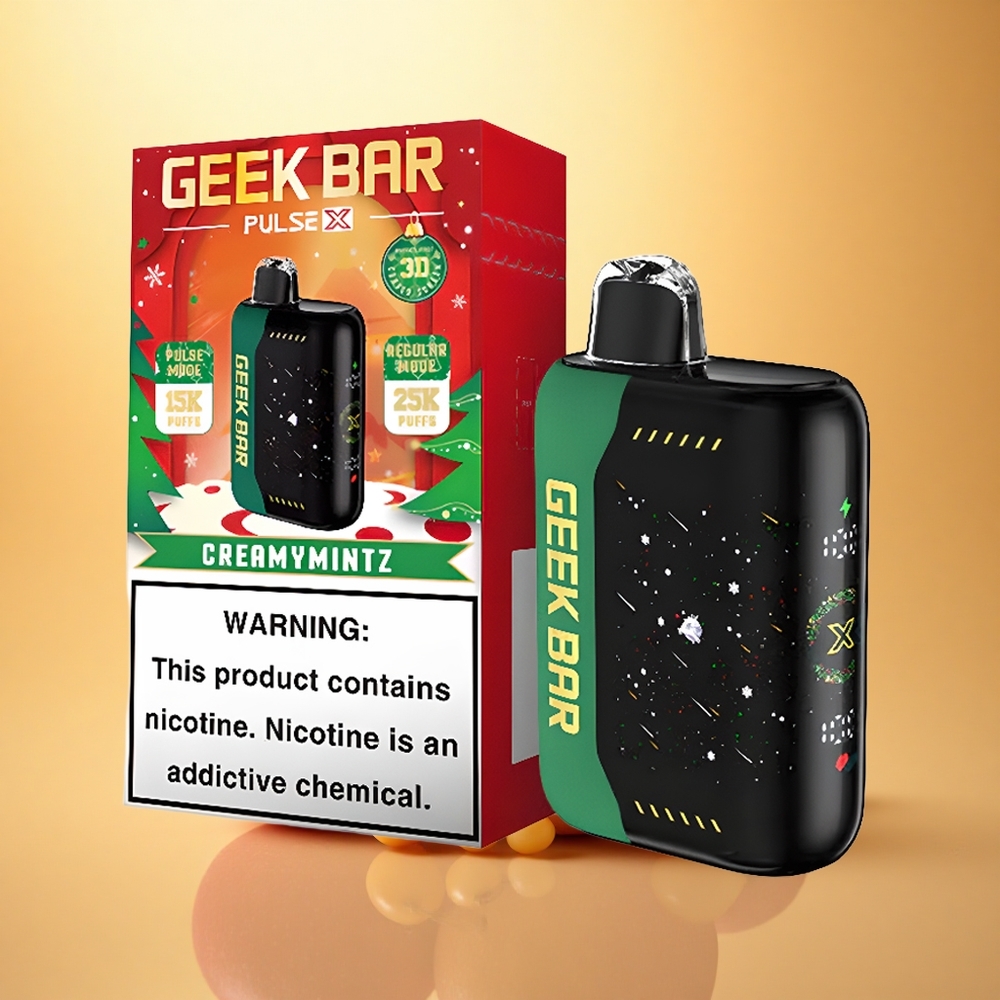 GEEK BAR Pulse X 25000 Puffs Christmas Edition 18mL Dual Mesh Coil 0-5% Nicotine