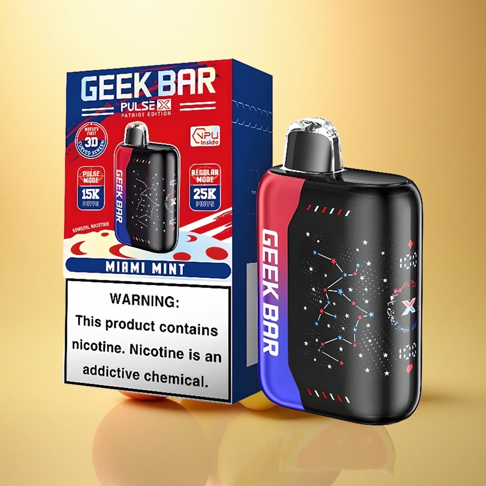 GEEK BAR Pulse X 25000 Puffs Patriot Edition 18mL Dual Mesh Curved Screen