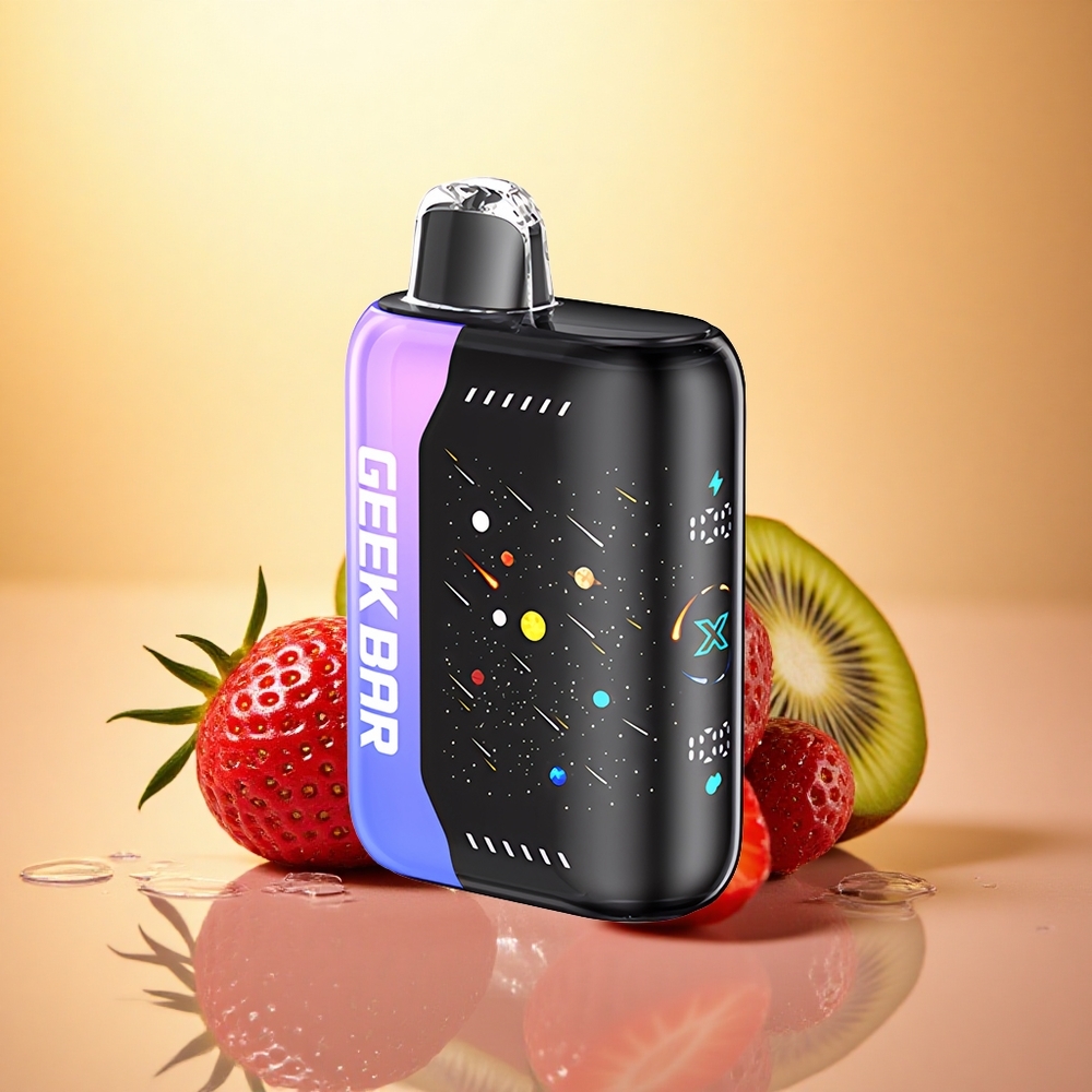 GEEK BAR Pulse X 42K Puffs Meteor Edition Strawberry Kiwi Ice Dual Mesh Coil 820mAh Fast-Charging