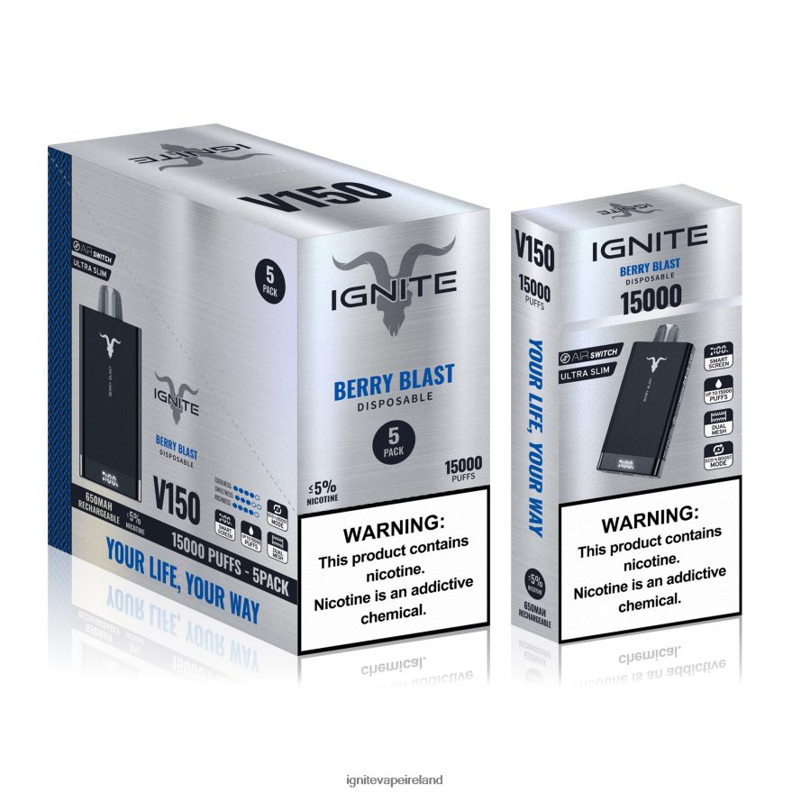 IGNITE Dublin - IGNITE V150 Vape Pen 5-Pack Watermelon Dragon Fruit 486FD693