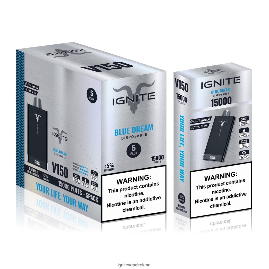 IGNITE Dublin - IGNITE V150 Vape Pen 5-Pack Watermelon Dragon Fruit 486FD693