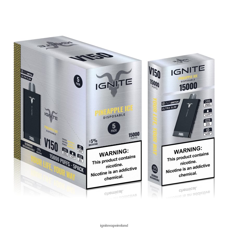 IGNITE Dublin - IGNITE V150 Vape Pen 5-Pack Watermelon Dragon Fruit 486FD693