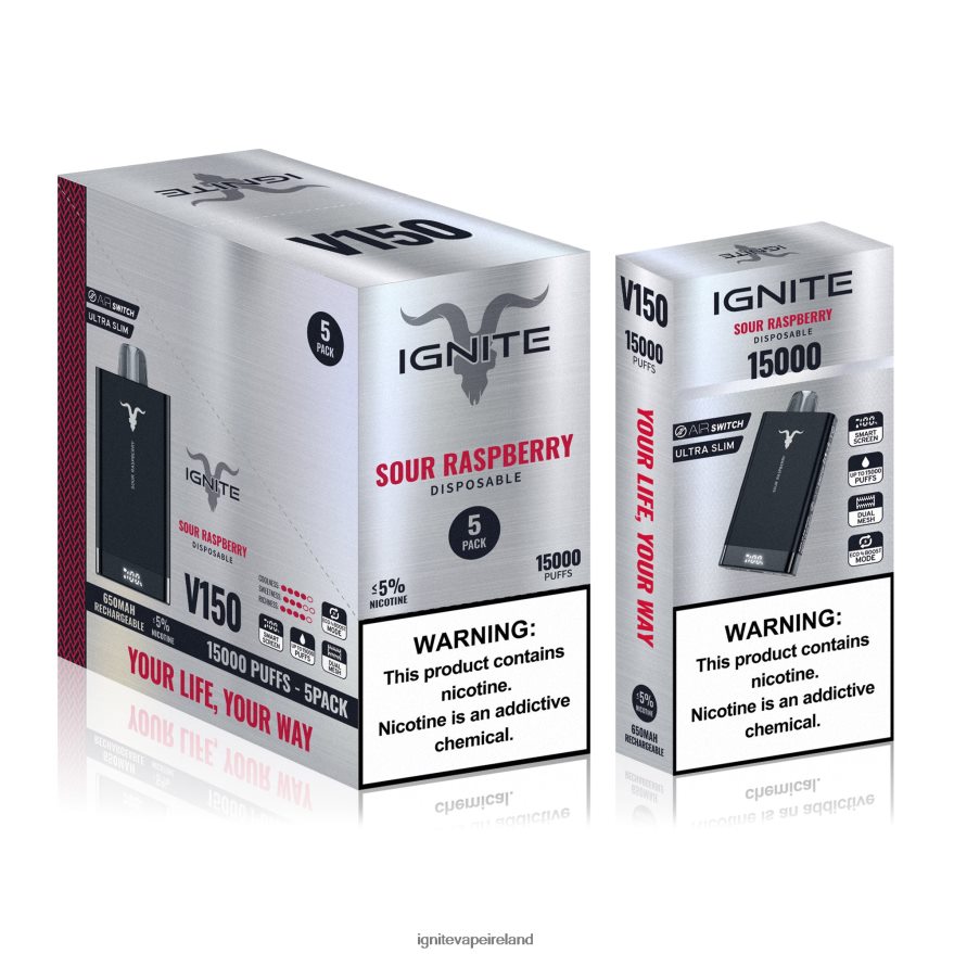 IGNITE Dublin - IGNITE V150 Vape Pen 5-Pack Watermelon Dragon Fruit 486FD693