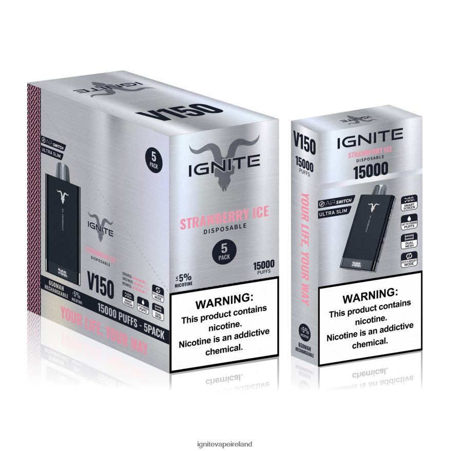 IGNITE Dublin - IGNITE V150 Vape Pen 5-Pack Watermelon Dragon Fruit 486FD693