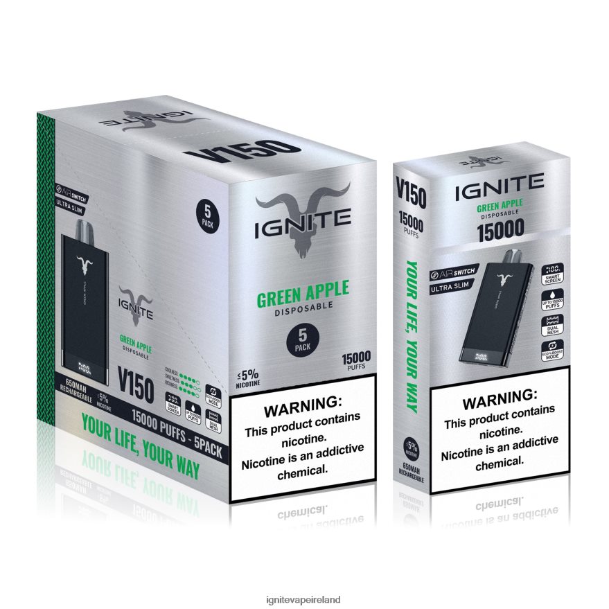 IGNITE Dublin - IGNITE V150 Vape Pen 5-Pack Watermelon Dragon Fruit 486FD693