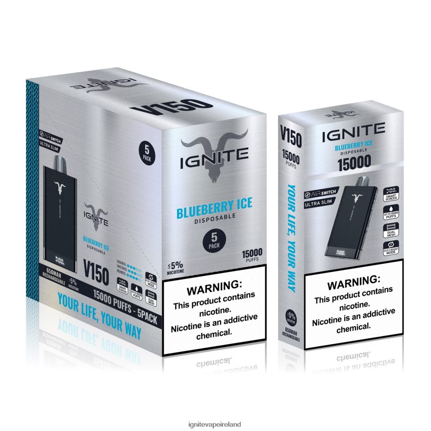 IGNITE Dublin - IGNITE V150 Vape Pen 5-Pack Watermelon Dragon Fruit 486FD693