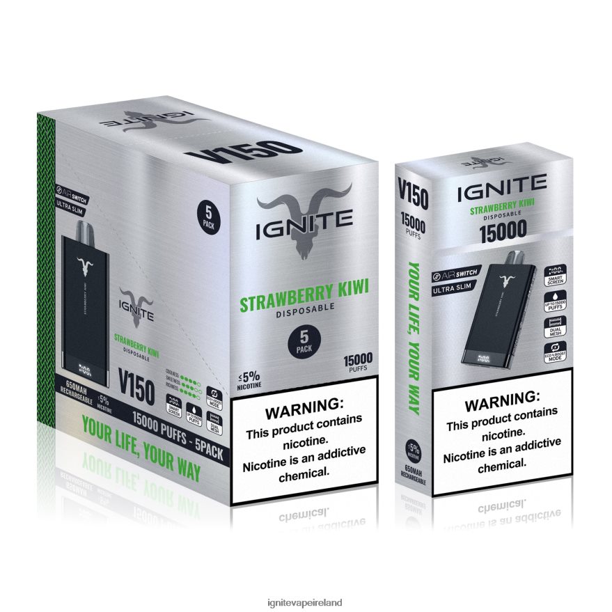 IGNITE Dublin - IGNITE V150 Vape Pen 5-Pack Watermelon Dragon Fruit 486FD693