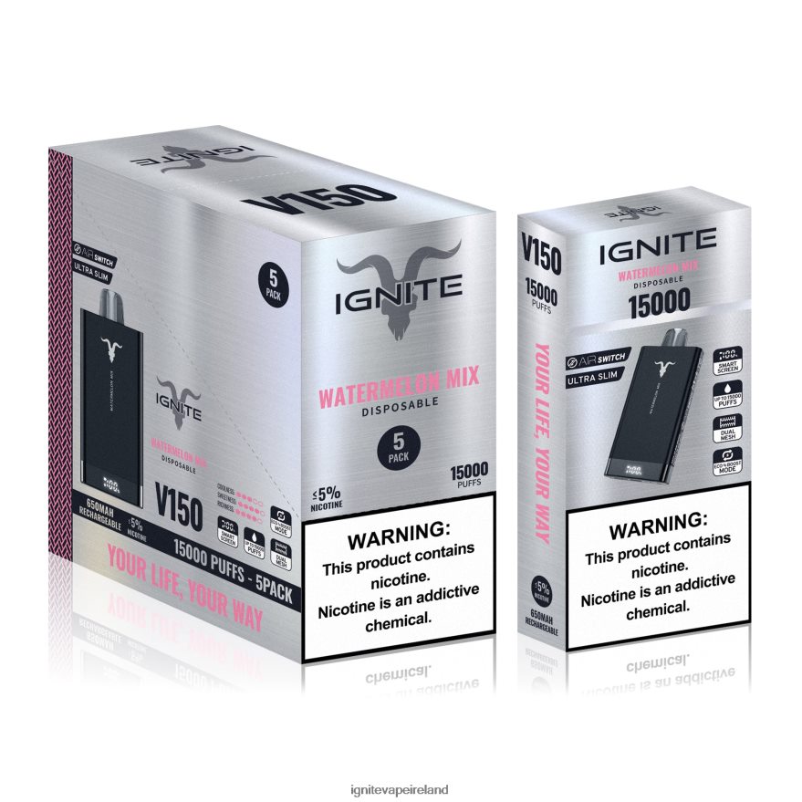 IGNITE Vape Shop - IGNITE V150 Vape Pen 5-Pack Icy Mint 486FD686
