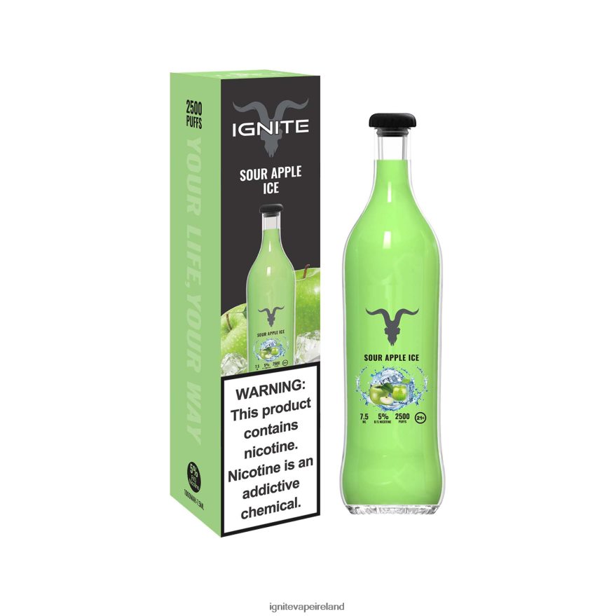 IGNITE Disposable Vape Review - IGNITE V25 Vape Pen Sour Apple Ice 486FD6118