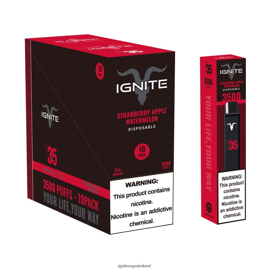 IGNITE Flavors - IGNITE V35 Vape Pen 10-Pack Watermelon Apple Ice 486FD6129