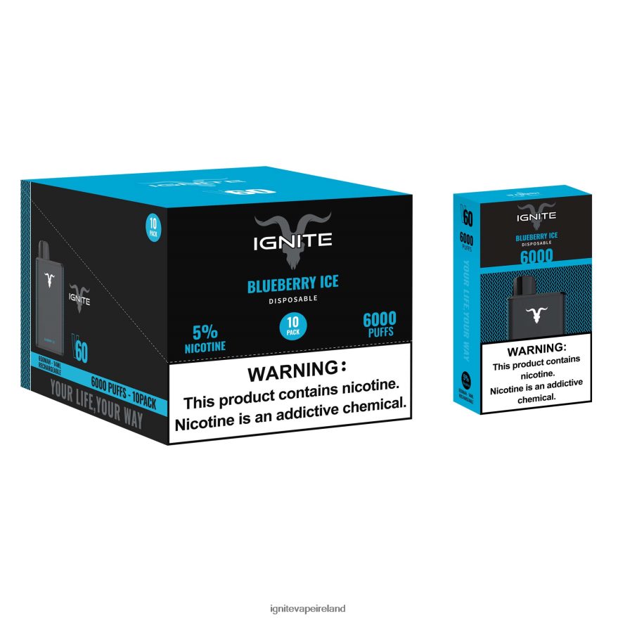 Best IGNITE Flavors - IGNITE V60 Vape Pen 10-Pack Icy Mint 486FD620