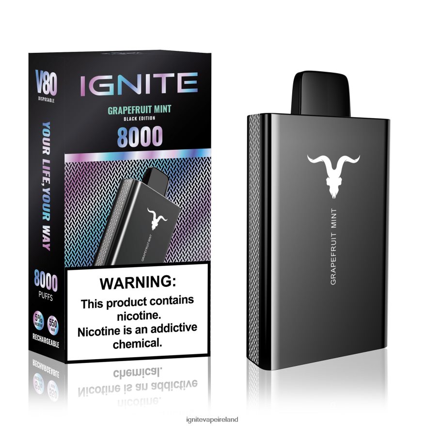 IGNITE Vape Reviews - IGNITE V80 Vape Pen Grapefruit Mint 486FD645
