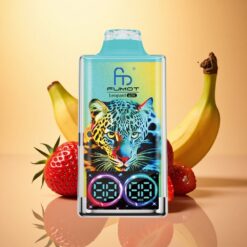 Fumot Leopard 40K Puffs Strawberry Banana Dual Mesh 5% Nicotine 700mAh