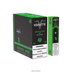 IGNITE Ireland - IGNITE V15 Vape Pen 10-Pack Green Apple Peach Kiwi 486FD6101