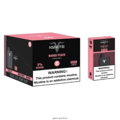 IGNITE Ireland - IGNITE V60 Vape Pen 10-Pack Mango Peach 486FD621