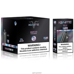 IGNITE Vape Flavors - IGNITE V80 Vape Pen 10-Pack Grape Ice 486FD657