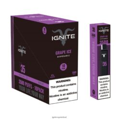 IGNITE Vape Ireland - IGNITE V35 Vape Pen 10-Pack Grape Ice 486FD6122